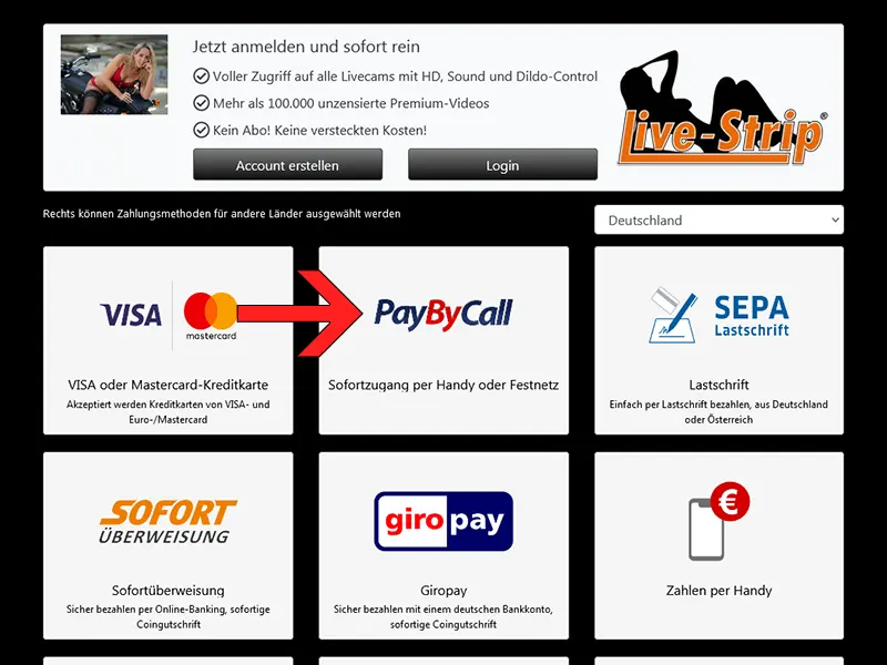 Anonym chatten ohne Anmeldung auf Livestrip