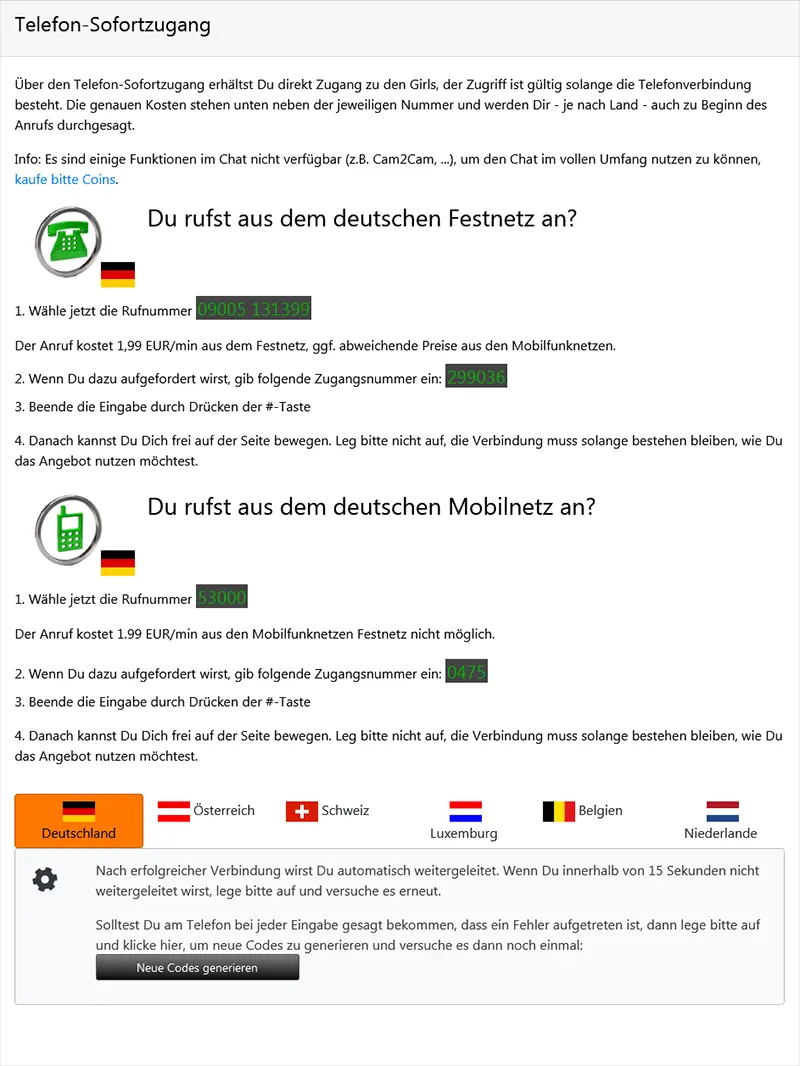 Livestrip Telefonsex Sofortzugang bequem und ohne Registrierung