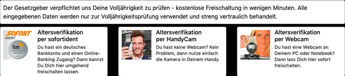 Volljährigkeit durch eine Altersverifizierung nachweisen