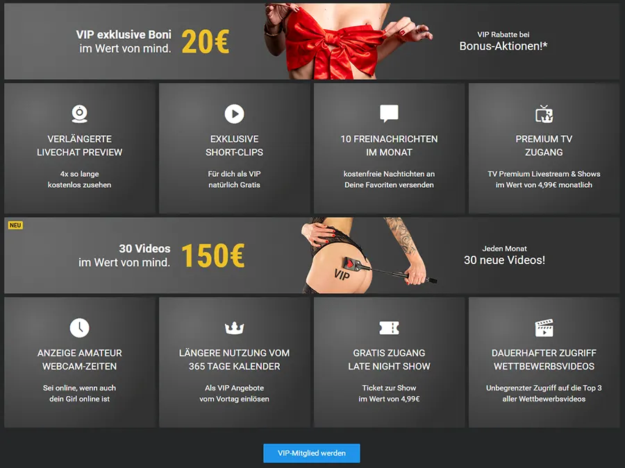 Die Visit X VIP Vorteile auf einen Blick